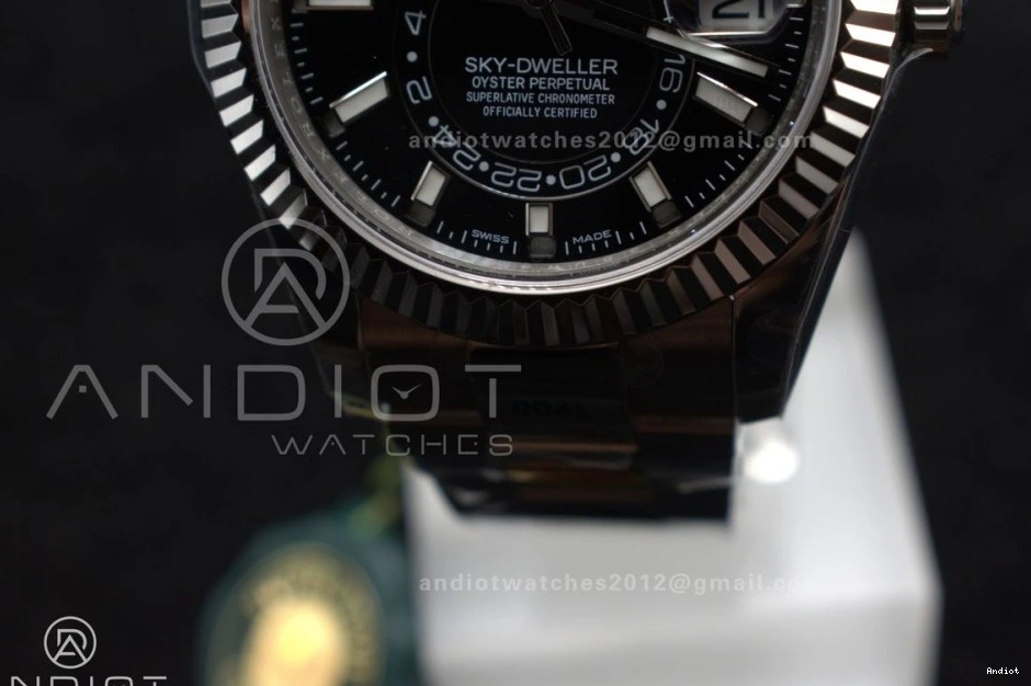 on 326934 ZF Edition Dial Black SS SS Bracelet 904L A2824 Sky-Dweller Best 1:1 0418